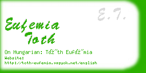 eufemia toth business card